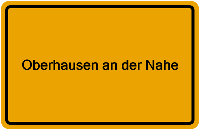 Handelsregisterauszug Oberhausen an der Nahe